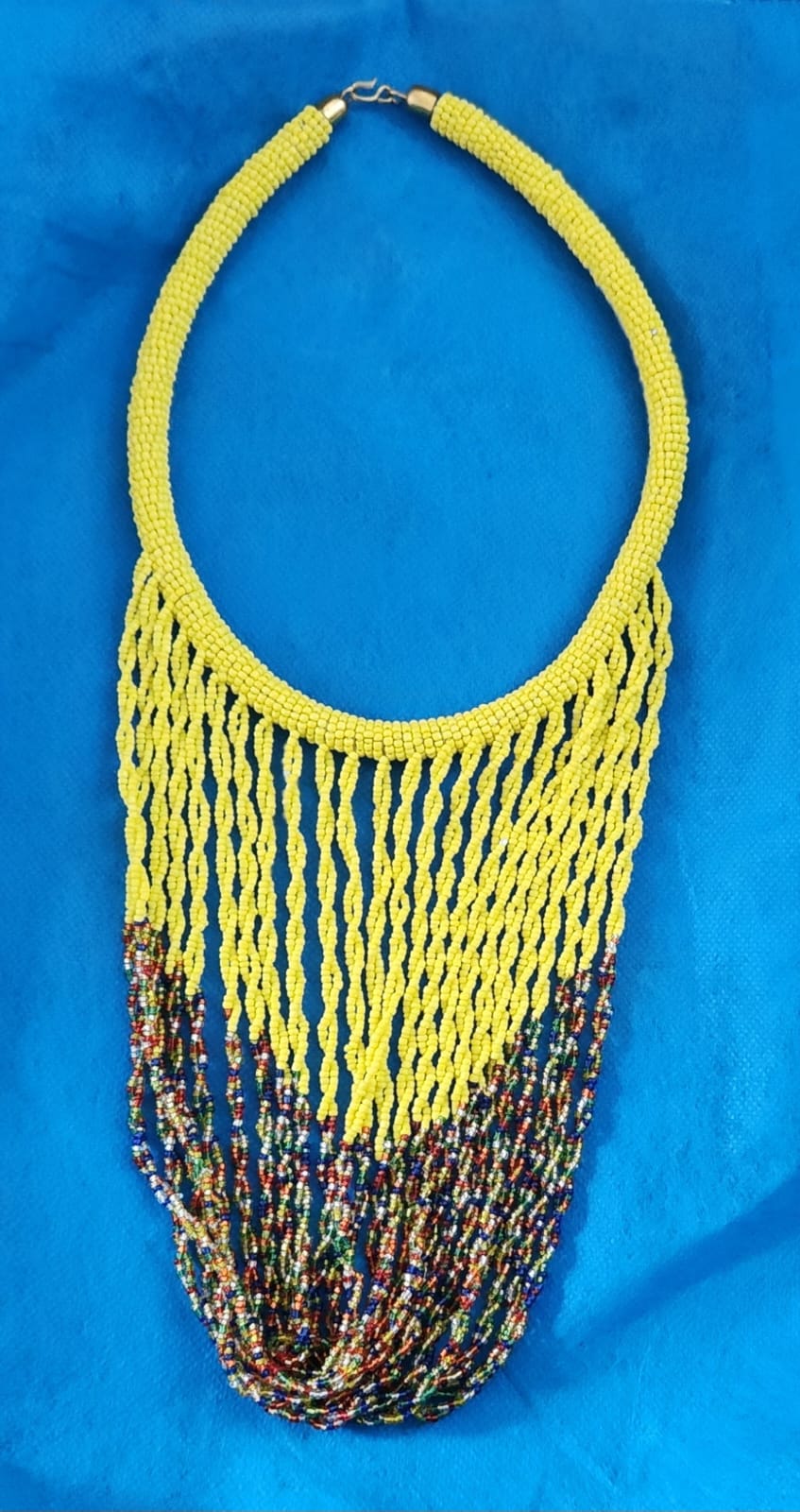 Kenyan Maasai Beaded Statement Necklace – Vibrant Elegance