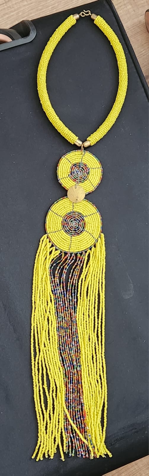 Kenyan Maasai Beaded Statement Necklace – Vibrant Elegance