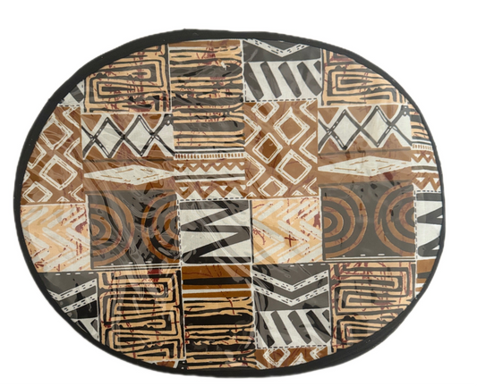 5 Elegant African Print Coaster & Table Mat Set – Handcrafted Vibrance for Your Dining Decor