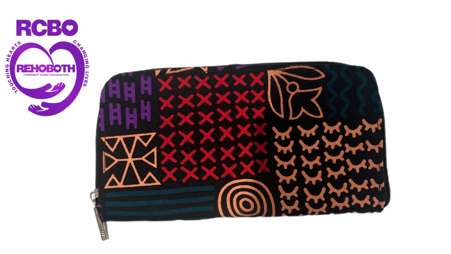 Bold African Print Zipper Pouch