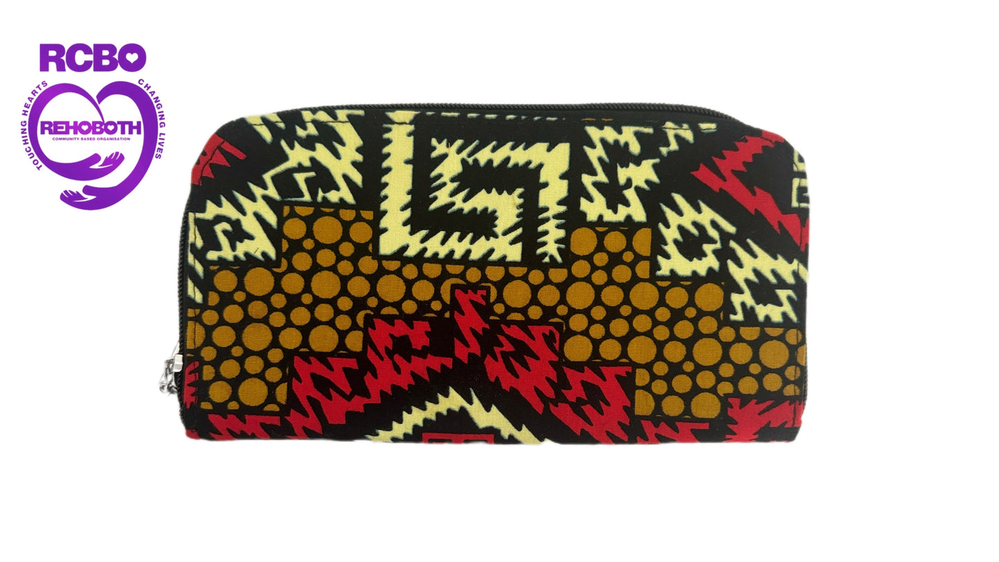 Bold African Print Zipper Pouch