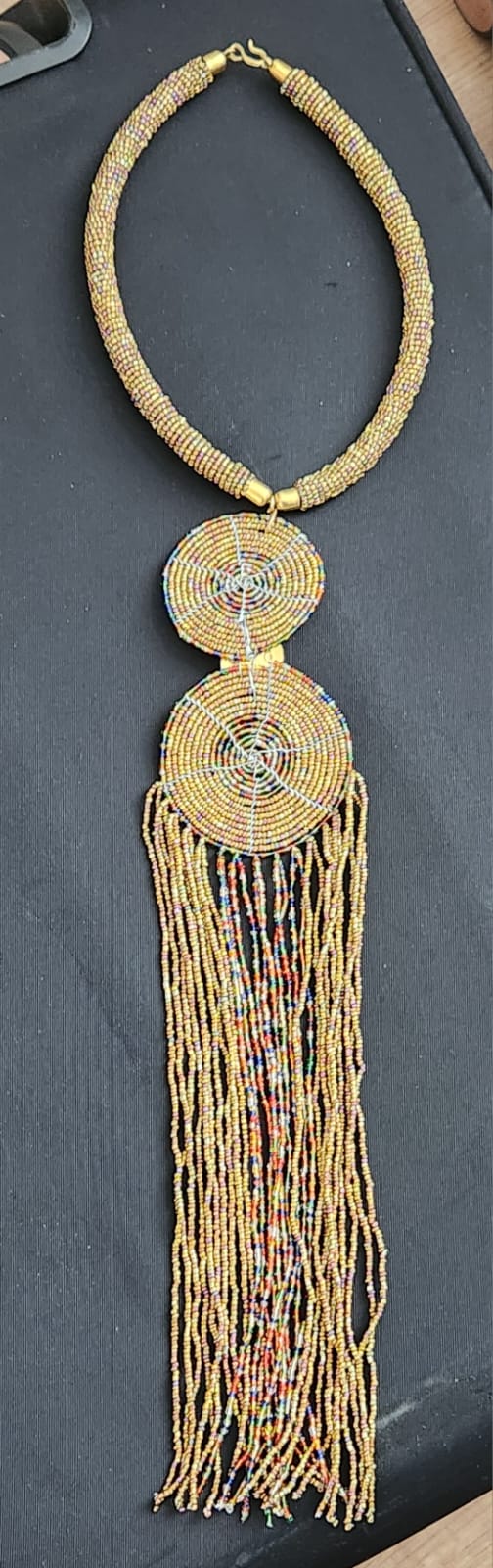 Kenyan Maasai Beaded Statement Necklace – Vibrant Elegance