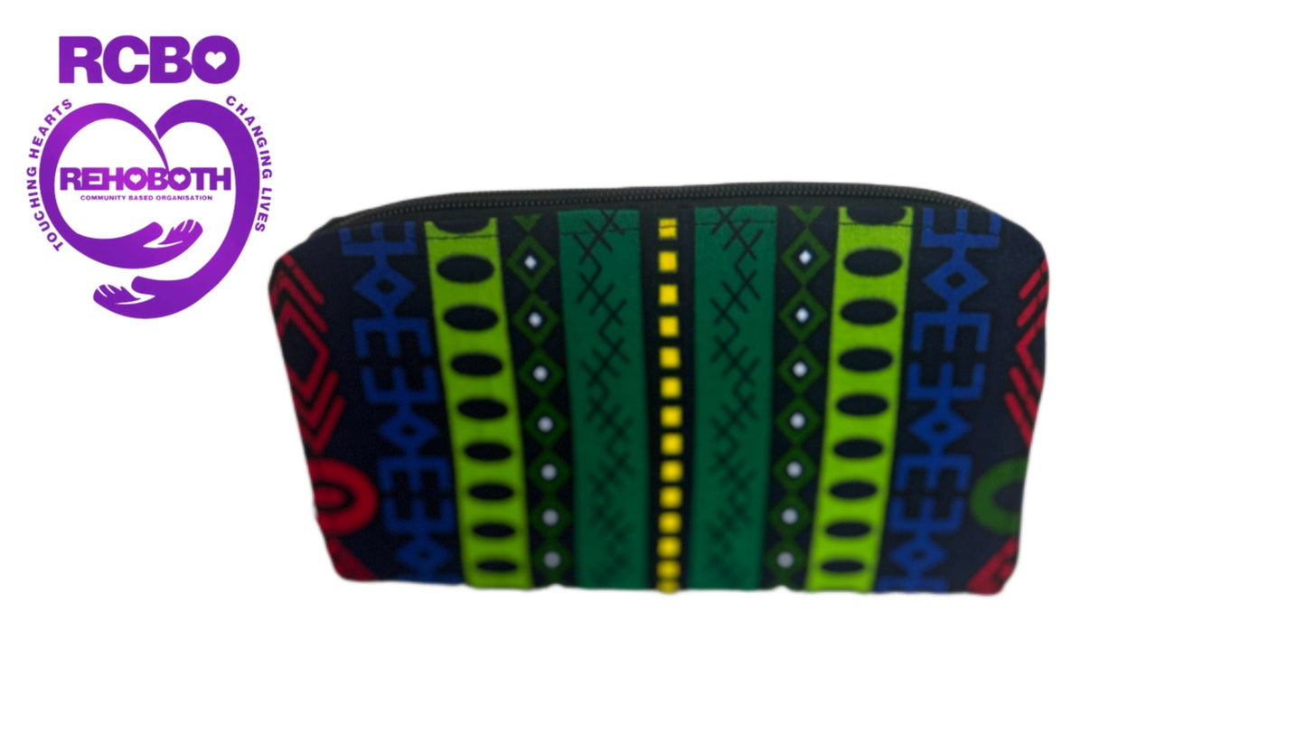 Bold African Print Zipper Pouch